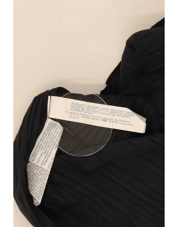 Zara Damen Faltenrock Medium W28 Schwarz Polyester