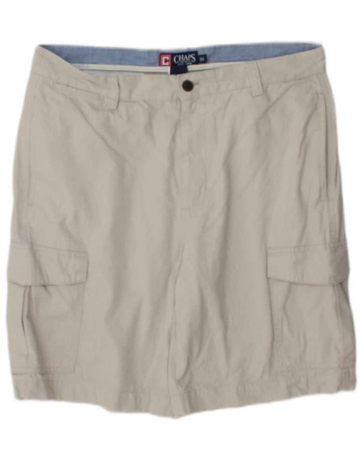 Chaps Herren Cargo-Shorts W34 Large Beige Baumwolle