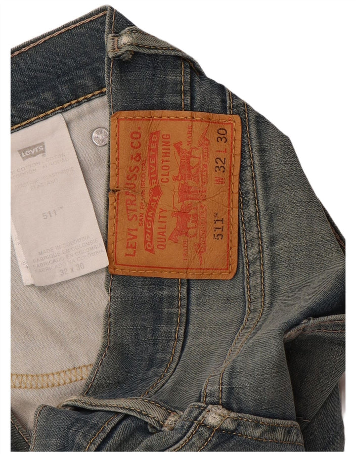 Levi's Herren 511 Slim Jeans W32 L28 Blaue Baumwolle