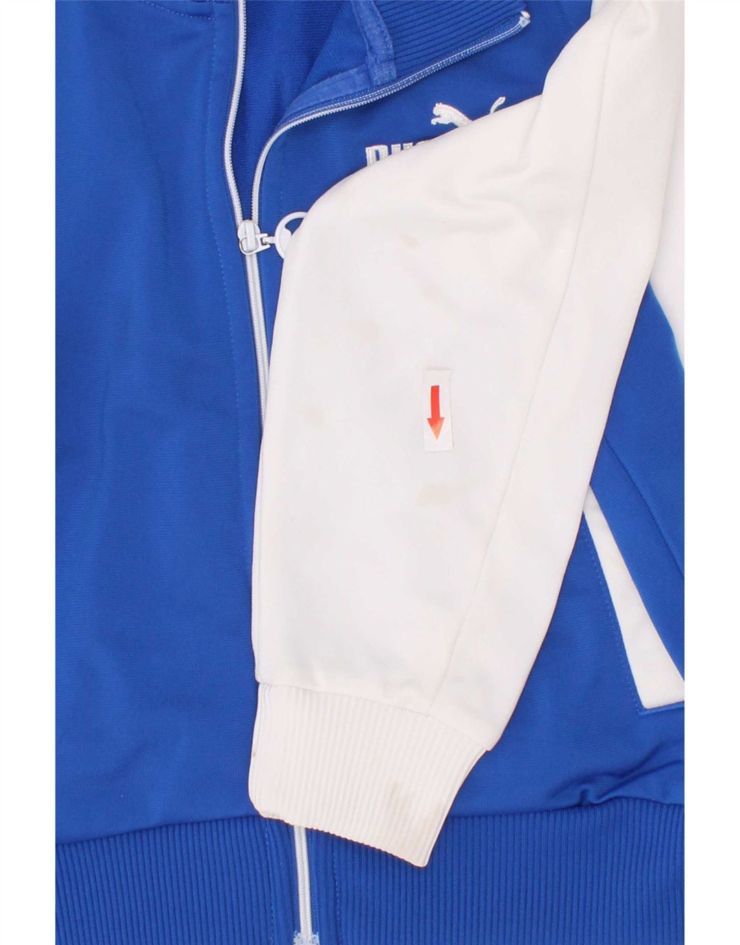 Puma Jungen Grafik-Trainingsanzug-Top-Jacke, 3–4 Jahre, blaues Farbblock-Polyester