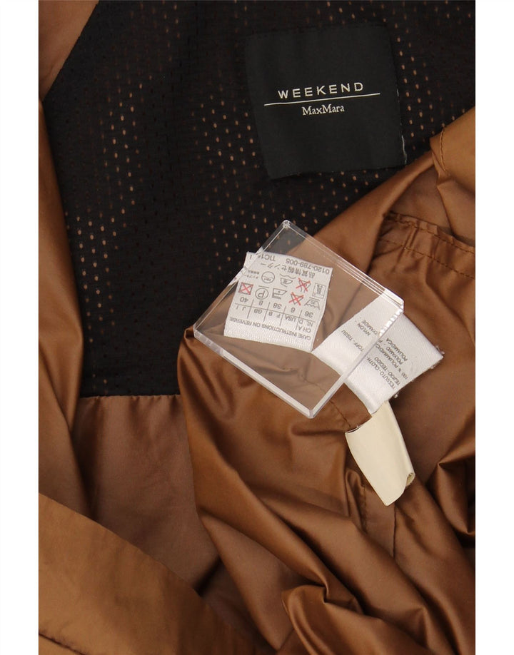 MAX MARA Damen-Wochenend-Regenjacke mit Kapuze, übergroß, Gr. 8, Braun