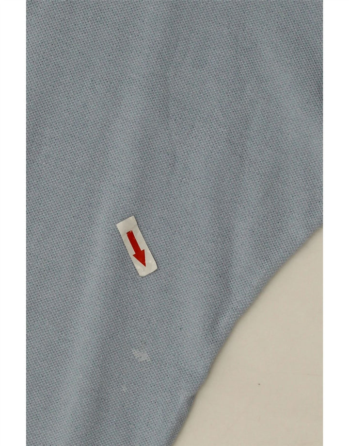 Kappa Herren-Langarm-Poloshirt aus mittelblauer Baumwolle