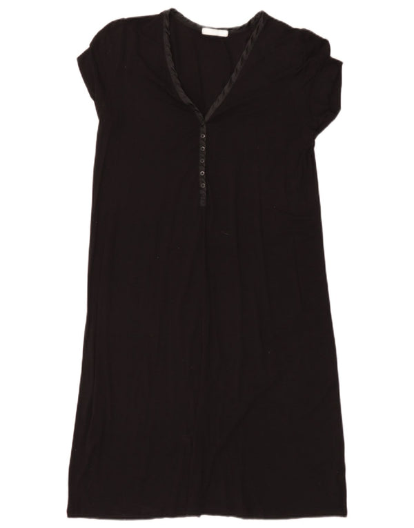 Marks & Spencer Damen T-Shirt-Kleid UK 8 Small Schwarze Viskose