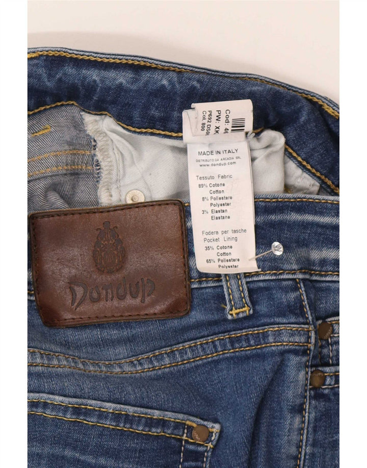 Dondup Damen Slim Jeans W29 L27 Blaue Baumwolle