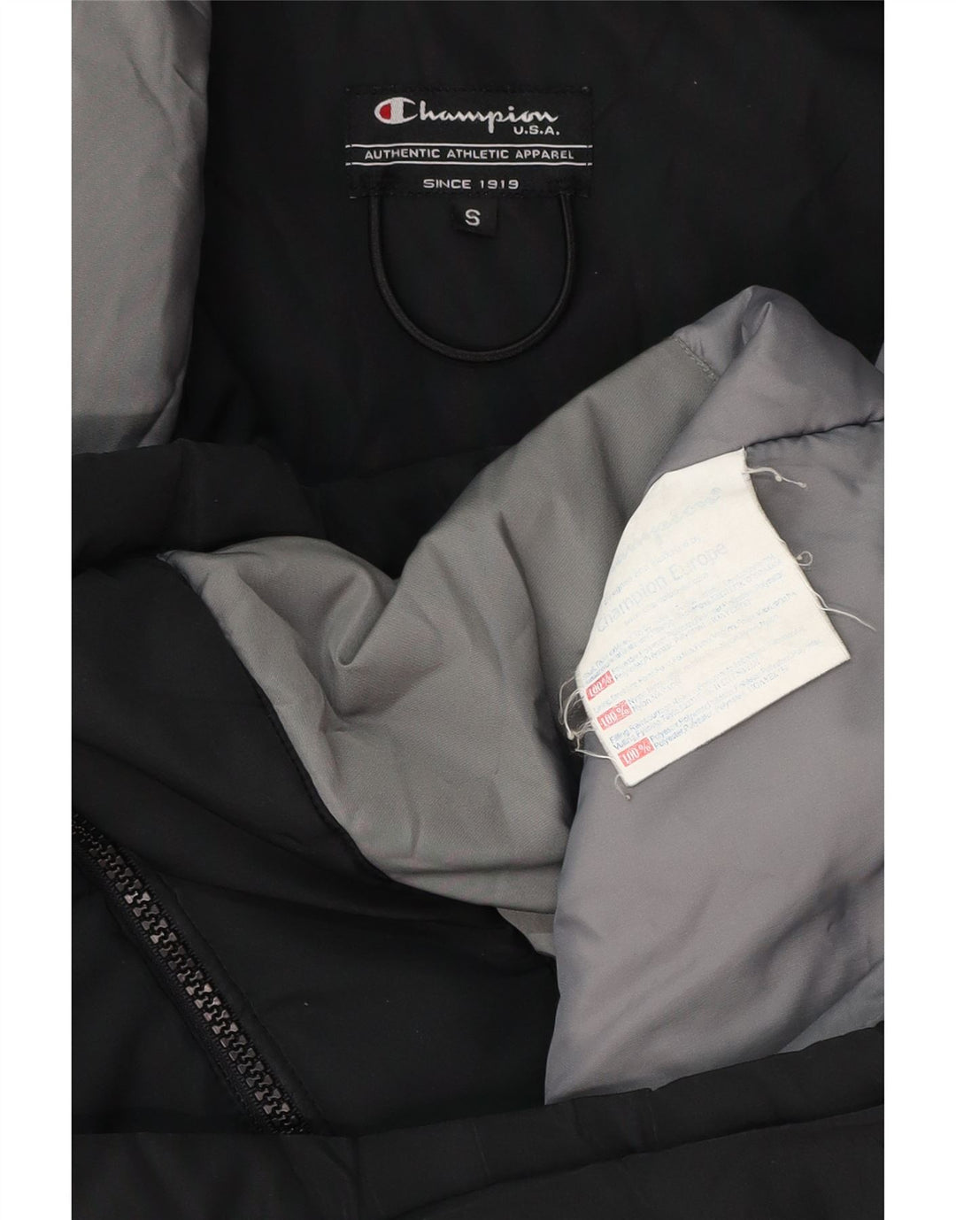 CHAMPION Herren Loose Fit Windjacke UK 36 Small Schwarz Polyester