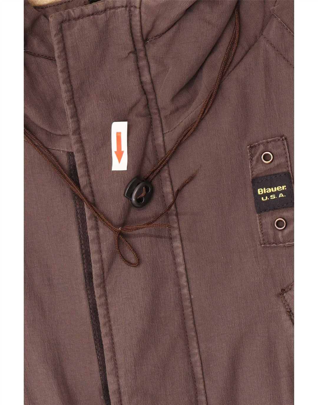 Blauer Herren-Jacke mit Kapuze, gepolstert, UK 36, Größe S, braun, Polyamid