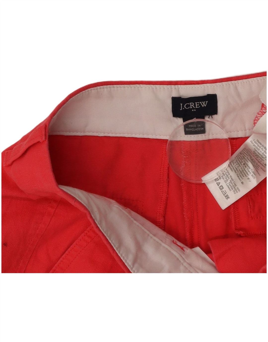 J. CREW Damen Chinoshorts US 4 Small W30 Rote Baumwolle