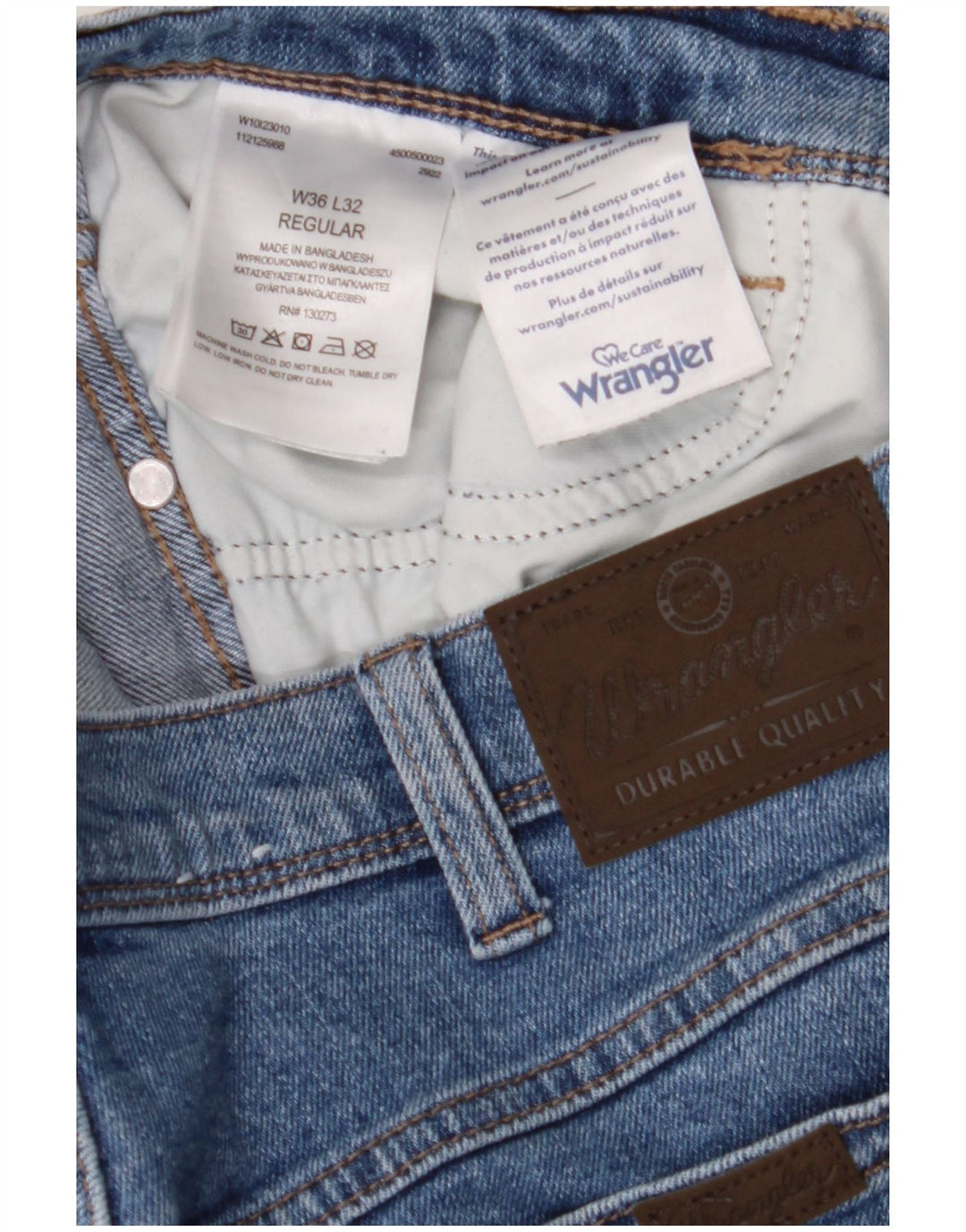 Wrangler Herren-Jeans mit normaler Passform, gerade Passform, W36, L32, blaue Baumwolle