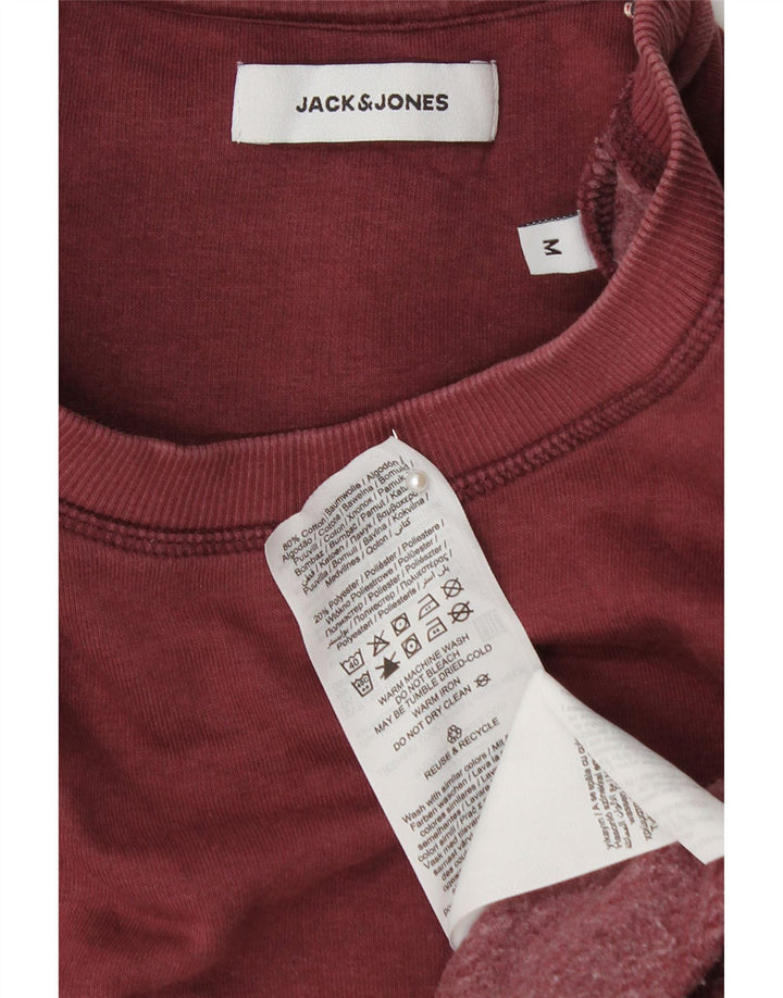 JACK & JONES Herren-Sweatshirt mit Grafik, mittlere Burgunderrote Baumwolle