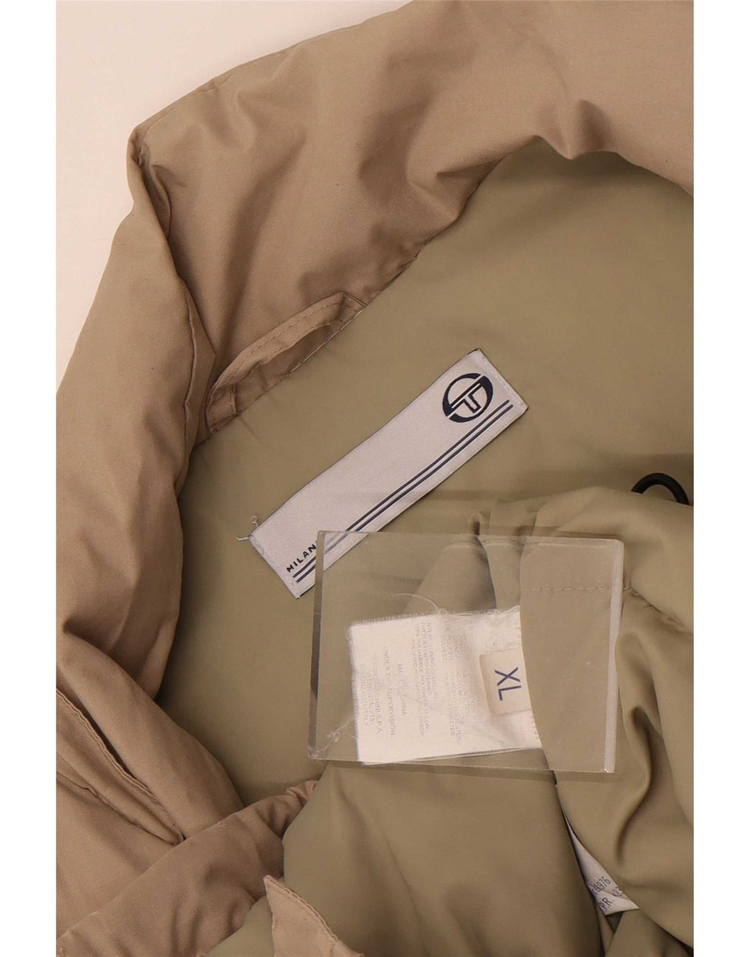 Sergio Tacchini Herren Wattierte Jacke UK 42 XL Beige Polyester