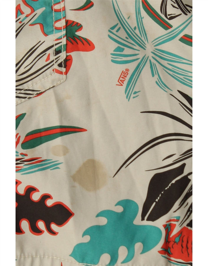 Vans Herren-Badeshorts aus mittelweißem, geblümtem Polyester