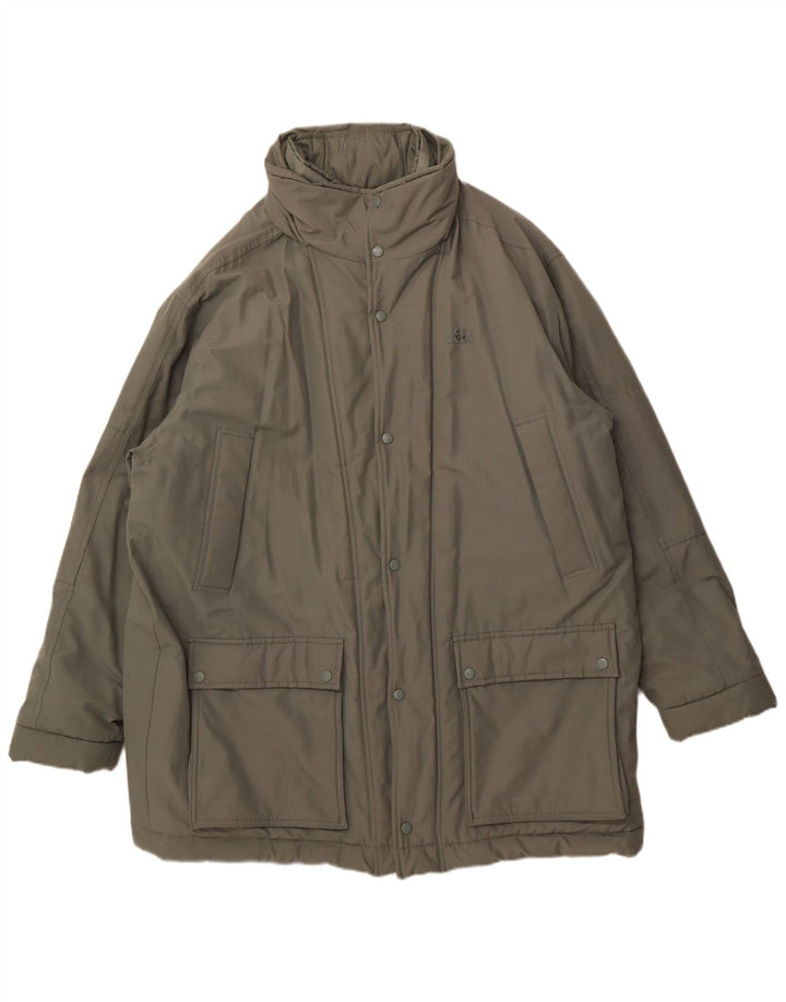 KAPPA Herren Wattierte Jacke UK 44 2XL Grüne Baumwolle
