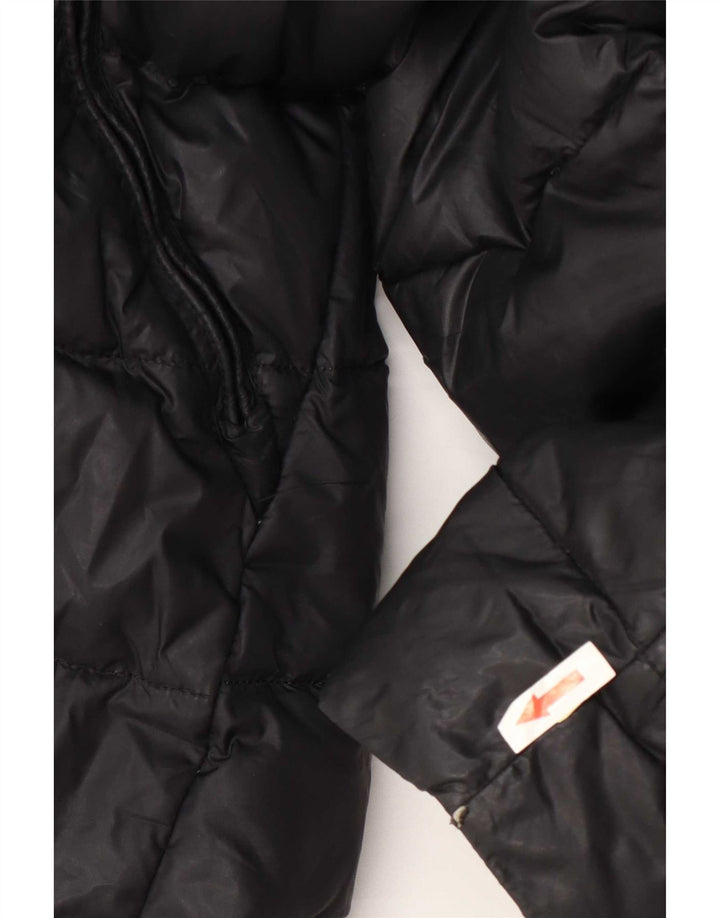 Blauer Wattierte Damenjacke mit Kapuze, UK 18, XL, Schwarz, Polyamid