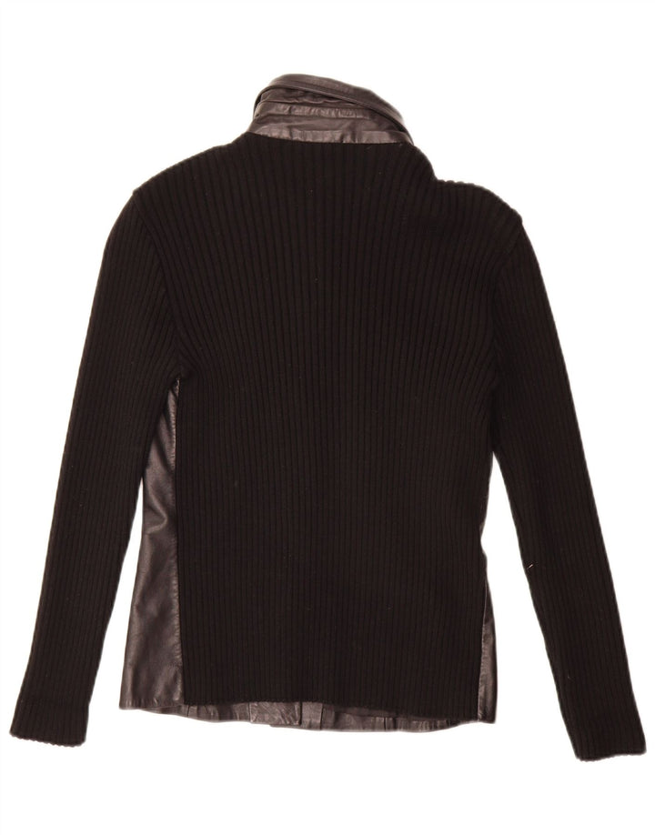 Lancetti Damen Lederjacke IT 42 Mittelschwarzes Leder