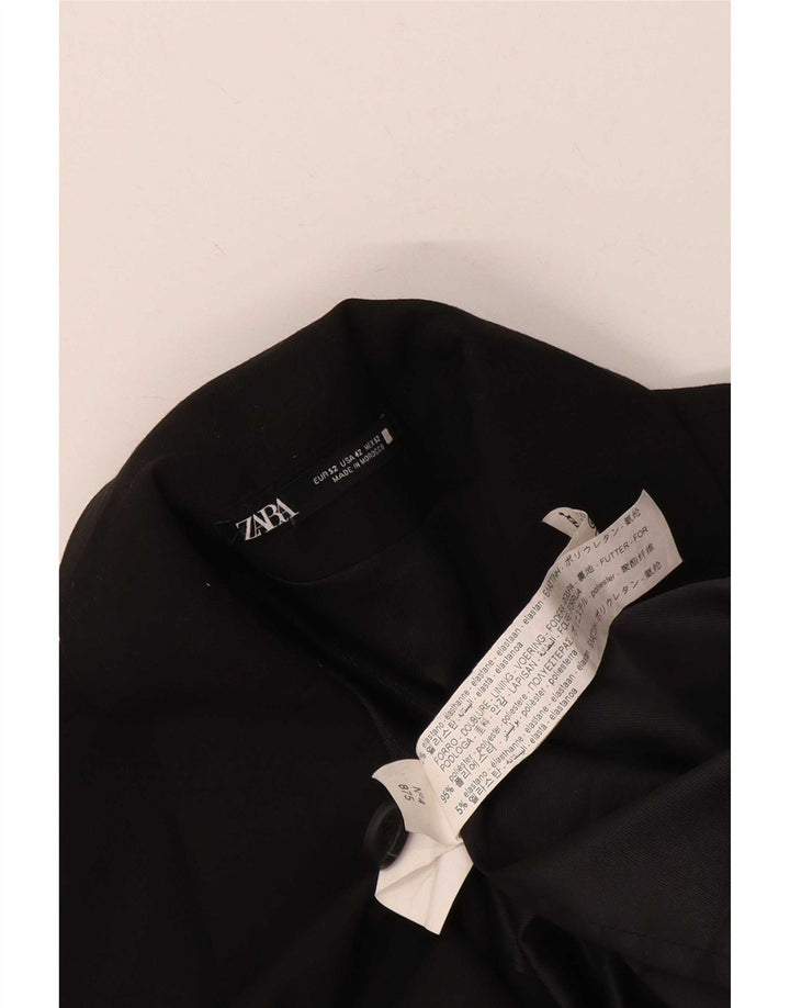 Zara Herren Blazer Jacke EU 52 Large Schwarz Polyester