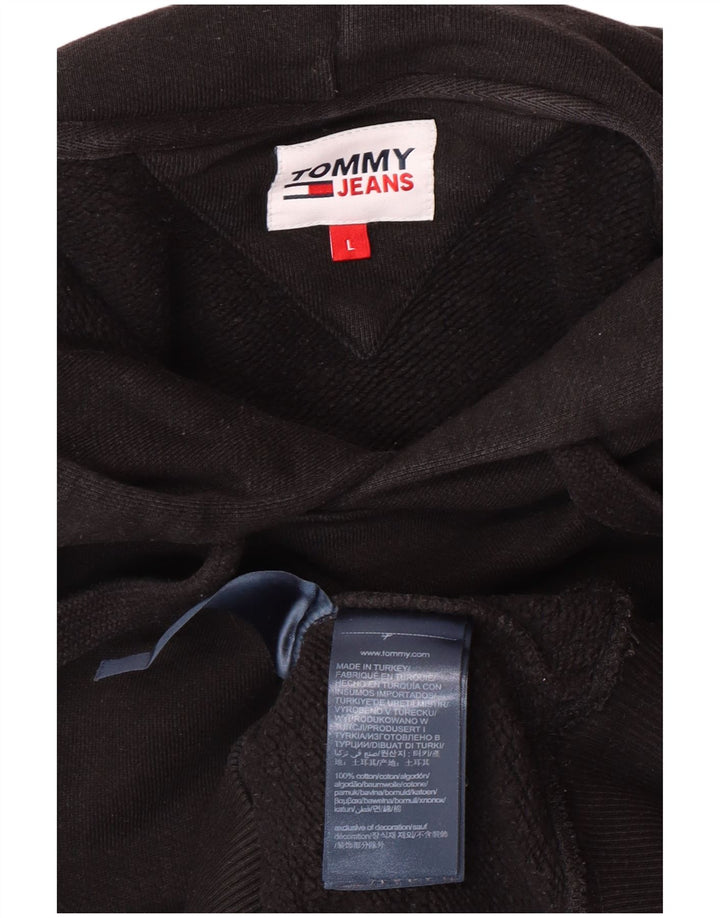 TOMMY HILFIGER Herren Kapuzenpullover Große schwarze Baumwolle