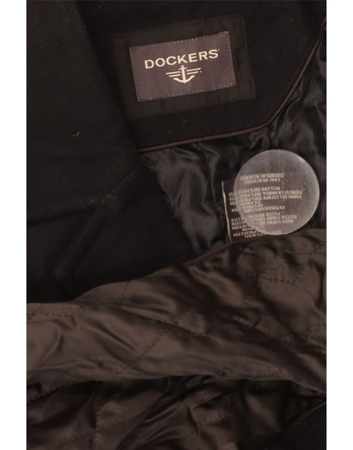 Dockers Herrenmantel UK 44 2XL Schwarze Wolle