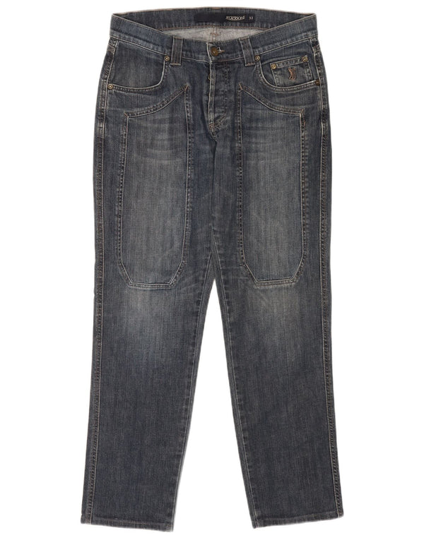 Jeckerson Damen Straight Jeans W32 L29 Blaue Baumwolle