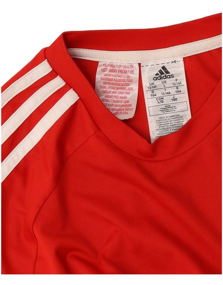 Adidas Jungen Aeroready T-Shirt Top 13–14 Jahre, rotes Polyester