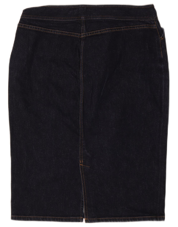 Ralph Lauren Damen Denim-Bleistiftrock US 6 Medium W32 Marineblaue Baumwolle