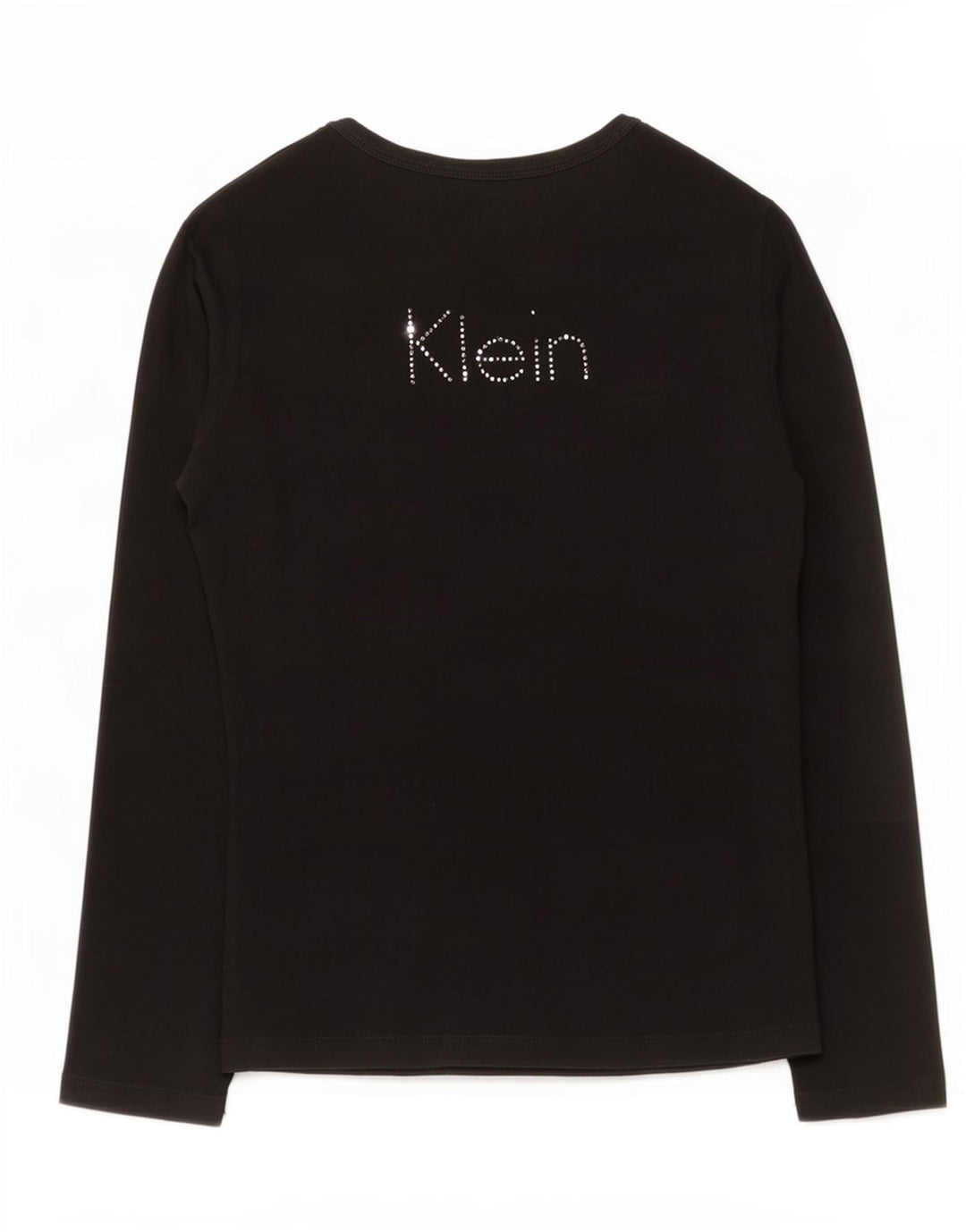 Calvin Klein Jeans Damen Graphic Top Langarm UK 10 Small Schwarz