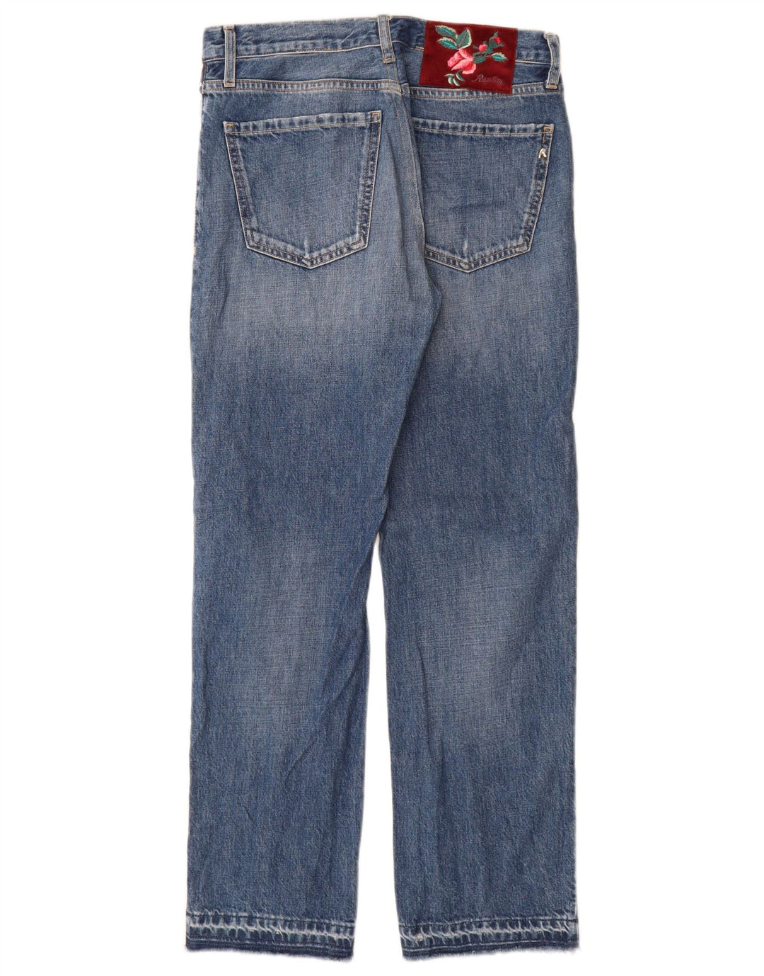 Replay Damen Straight Jeans W26 L30 Blaue Baumwolle