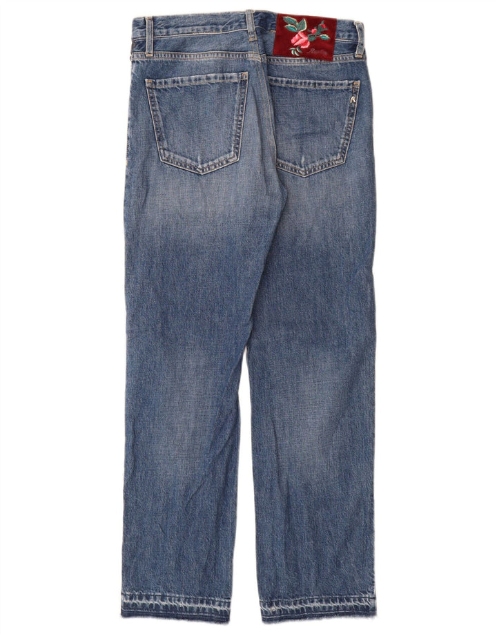 Replay Damen Straight Jeans W26 L30 Blaue Baumwolle
