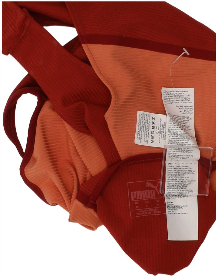 Puma Damen-Bademode, Mittelorange, Farbblock, Polyester, Sport