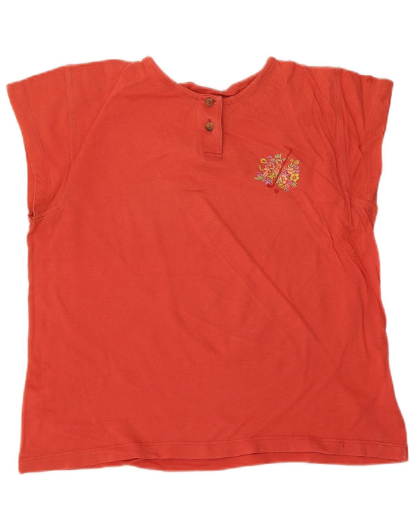 Sergio Tacchini Damen T-Shirt Top UK 14 Mittelrote Baumwolle
