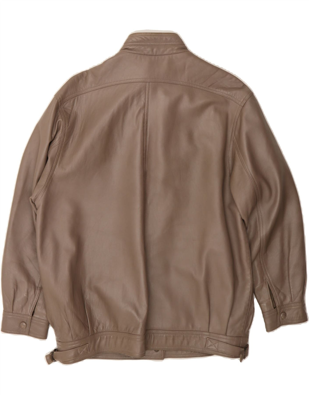 ANTARTEX Womens Leather Jacket UK 14 Large Grey Leather Vintage Antartex and Second-Hand Antartex from Messina Hembry 