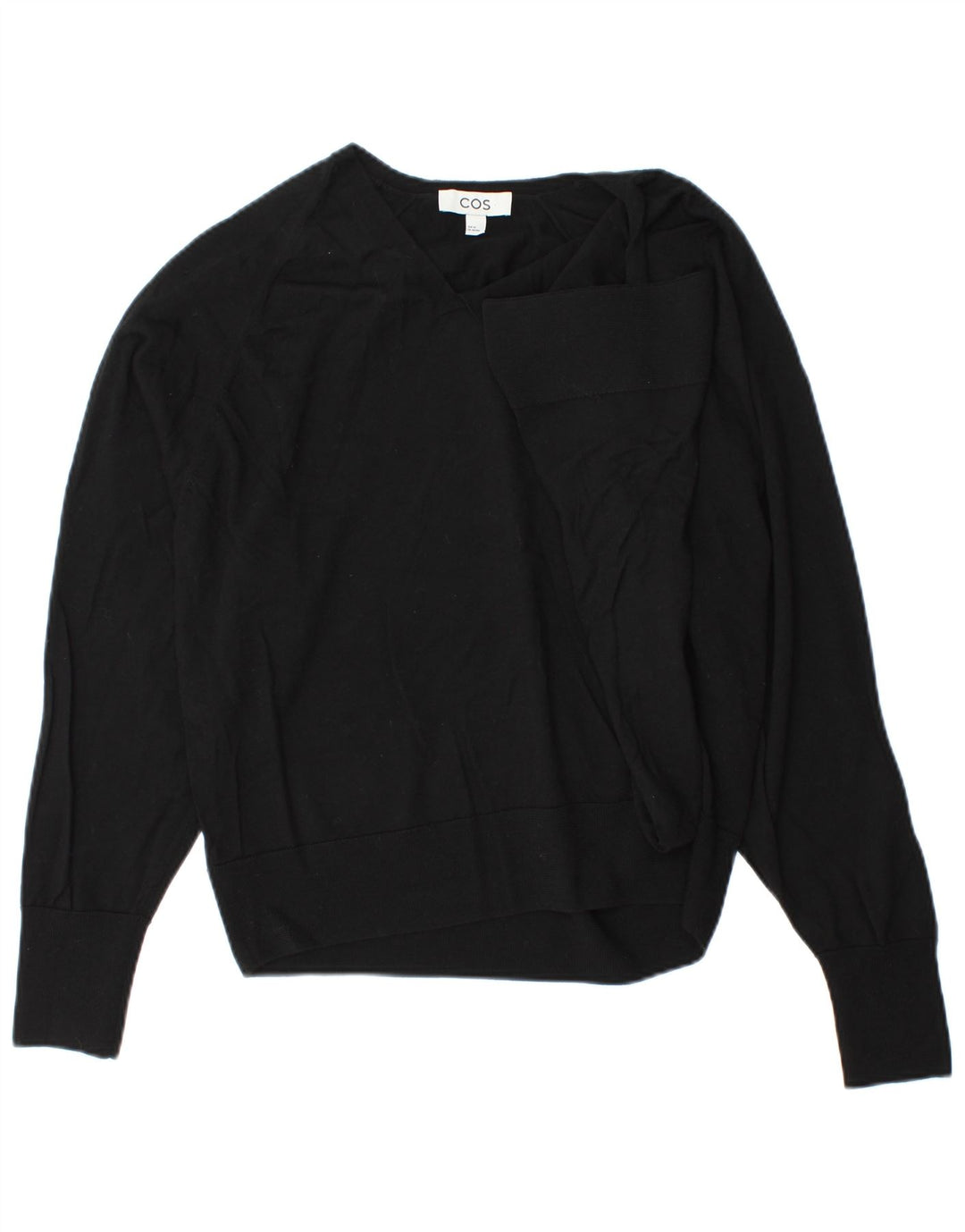 Cos Damen-Pullover, übergroß, V-Ausschnitt, Gr. 6, XS, Schwarz