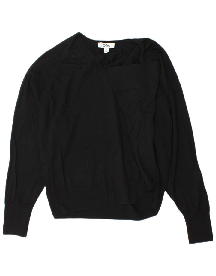 Cos Damen-Pullover, übergroß, V-Ausschnitt, Gr. 6, XS, Schwarz