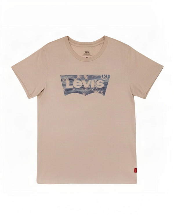 Levi's Damen-T-Shirt mit Grafik, UK 10, Größe S, Weiß