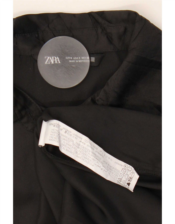 Übergroße Hemdbluse für Damen von Zara, Gr. 10, Größe S, Schwarz, Polyester