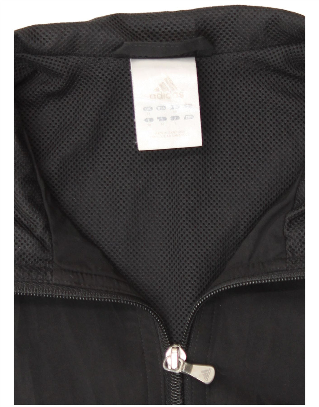 Adidas Damen Trainingsanzug Top Jacke UK 12 Medium Schwarz Polyester