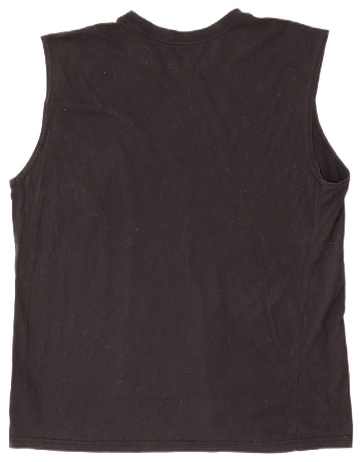 NIKE Herren Dri Fit Weste Top XL Schwarz Baumwolle