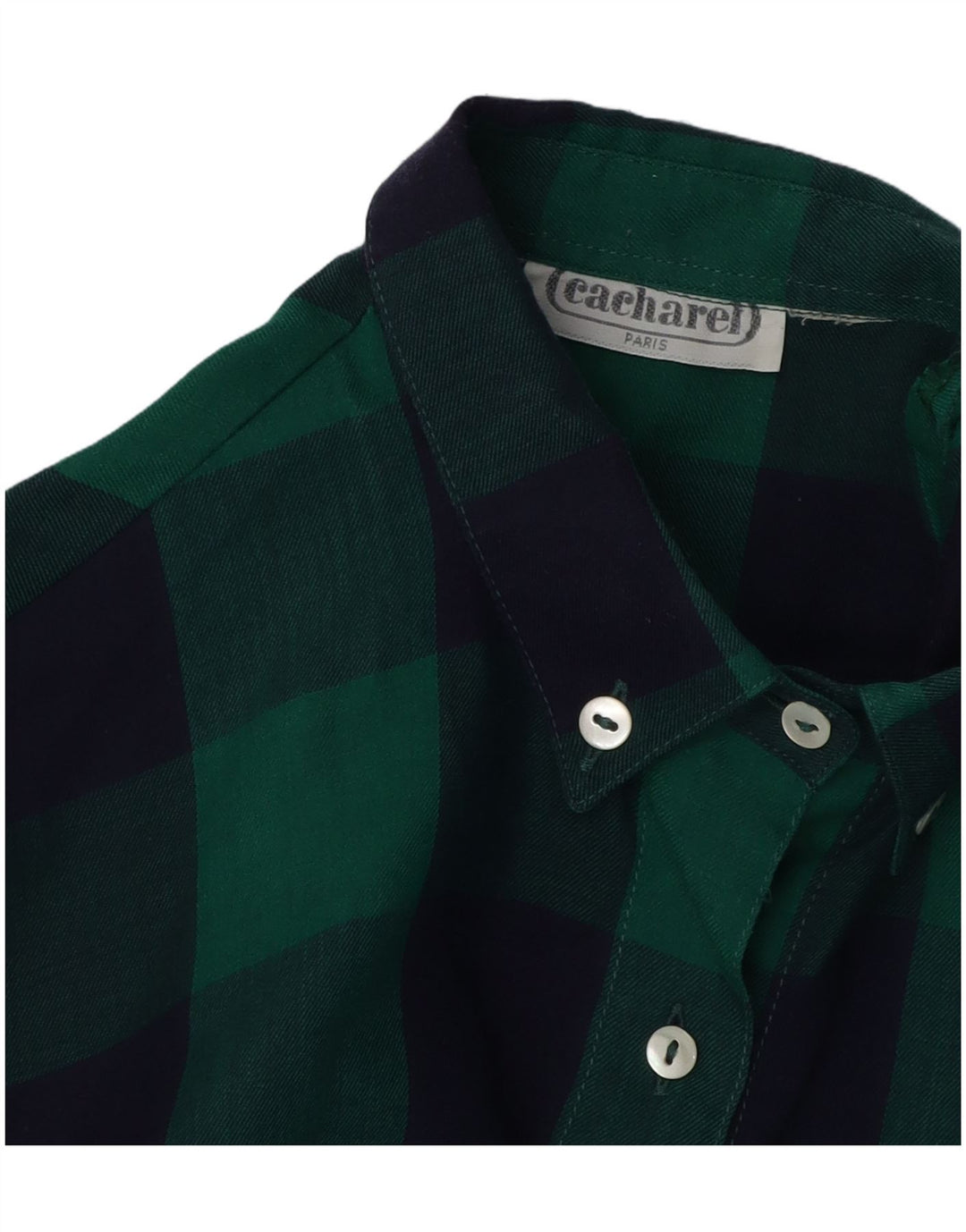 CACHAREL Damen-Hemd UK 16 Large Green Gingham