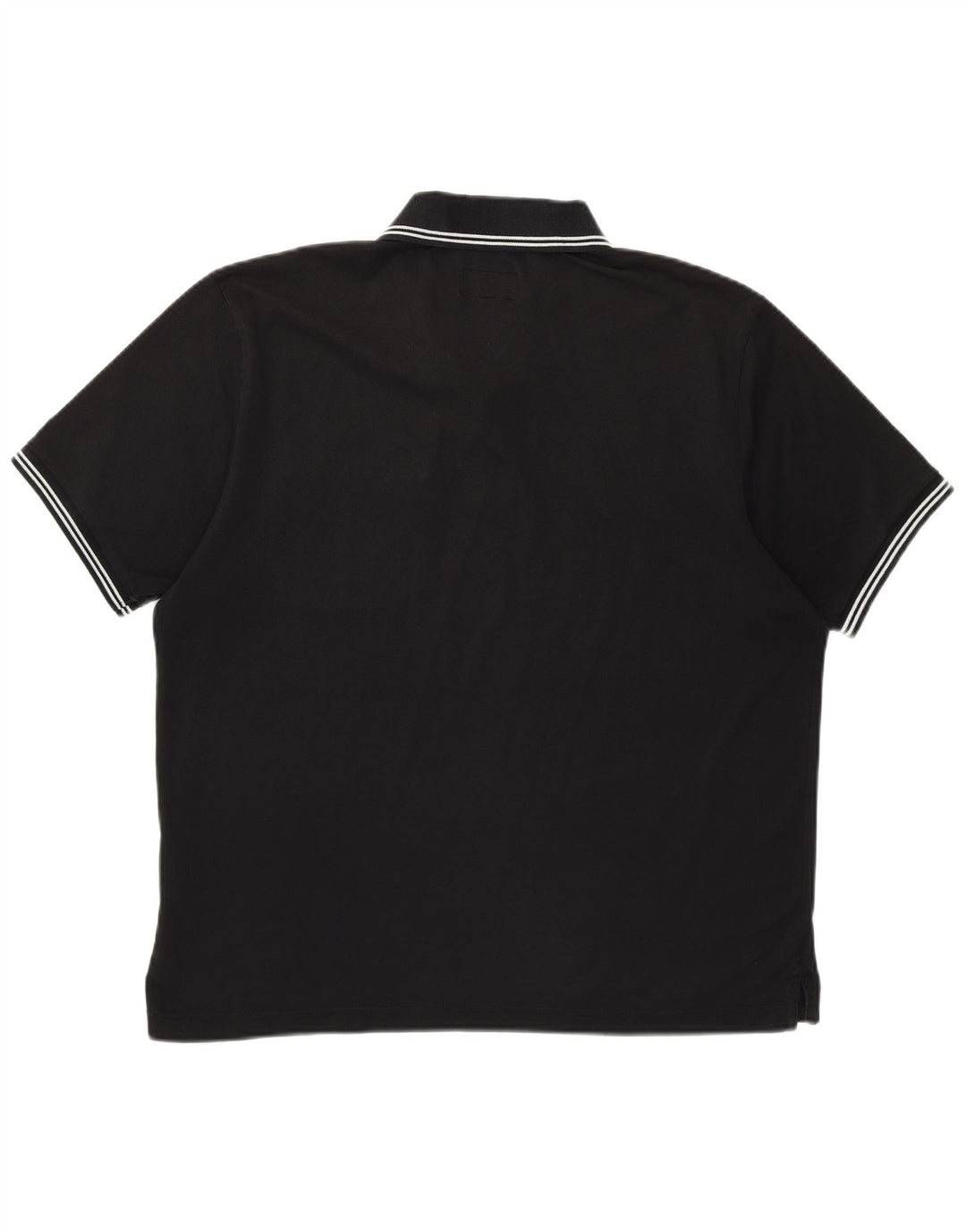 CHAMPION Mens Polo Shirt Large Black Cotton