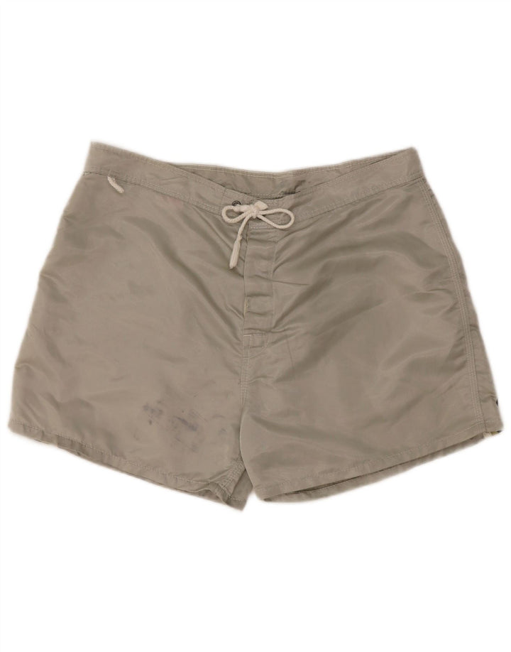 Sundek Herren-Badeshorts, groß, graues Nylon
