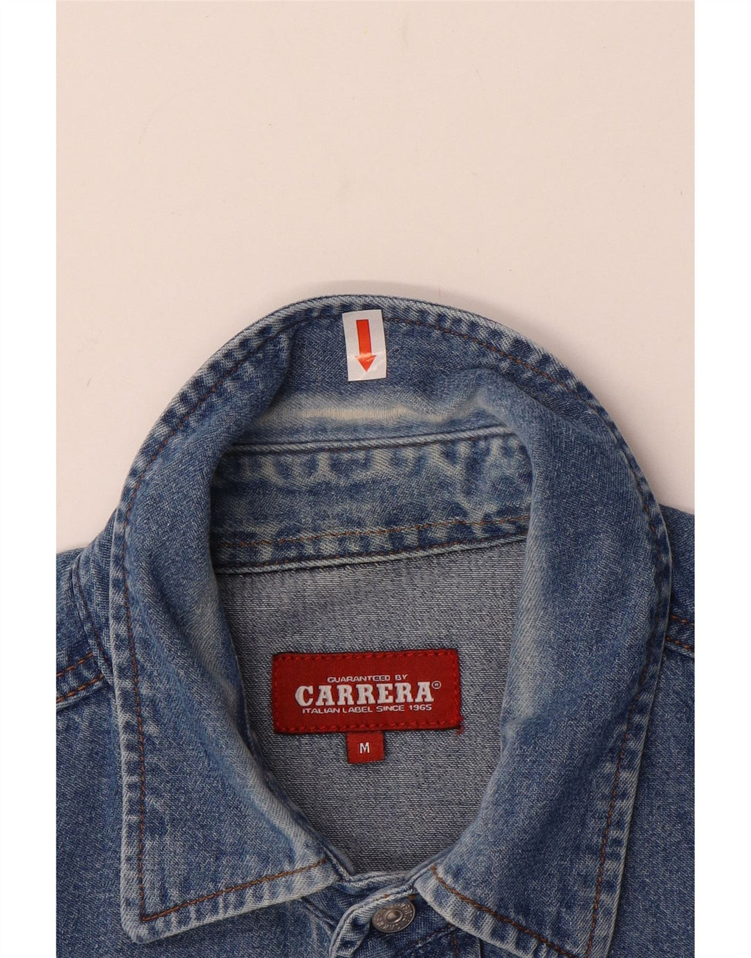 CARRERA Herren-Jeanshemd aus mittelblauer Baumwolle