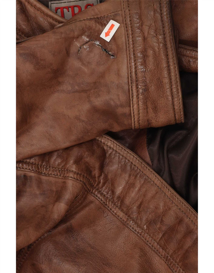 Vintage Herren Lederjacke IT 60 4XL Braun