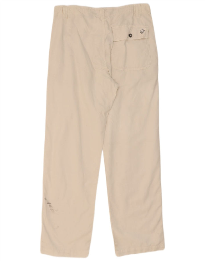 Murphy & Nye Gerade Herren-Chinohose, Größe M, W32, L32, weiße Baumwolle