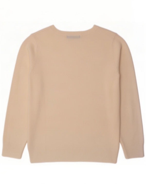 Marks & Spencer Damen-Pullover mit U-Boot-Ausschnitt, Größe S, Beige, Acryl