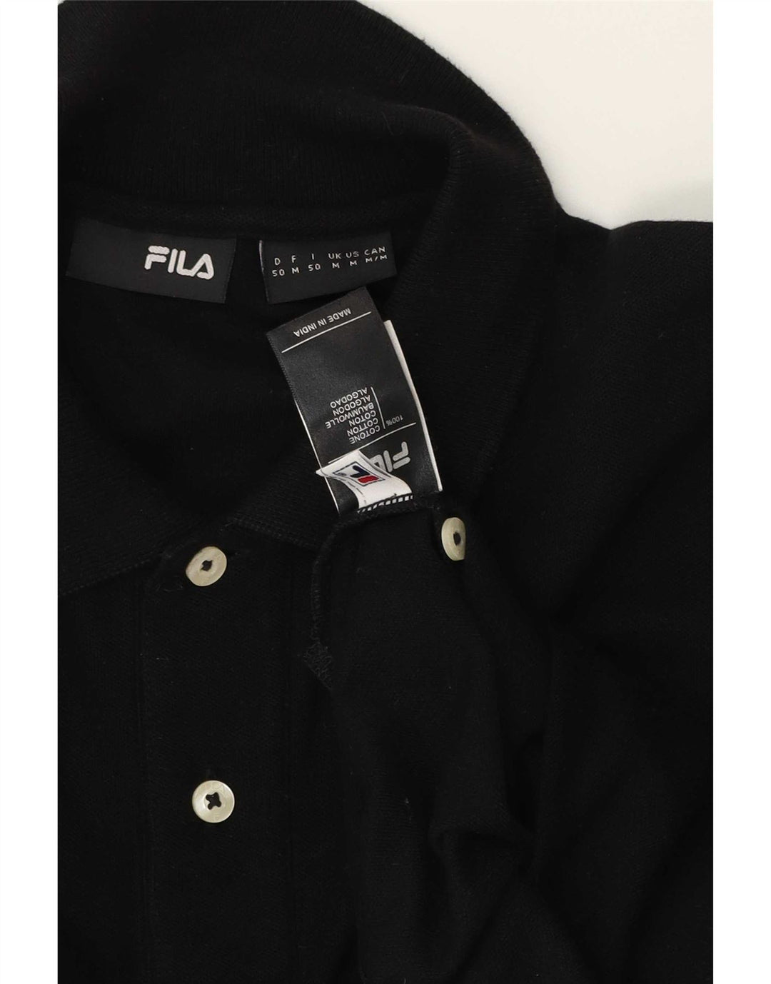 Fila Herren Poloshirt Mittelschwarze Baumwolle