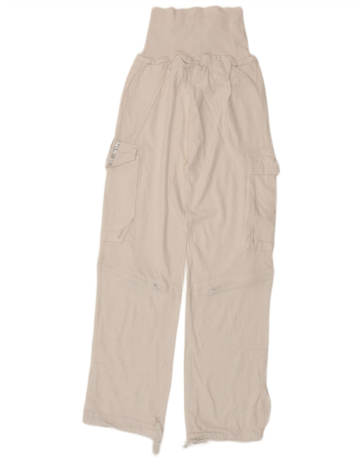 ADIDAS Damen Cargo-Trainingshose, UK 8, Größe S, weiße Baumwolle
