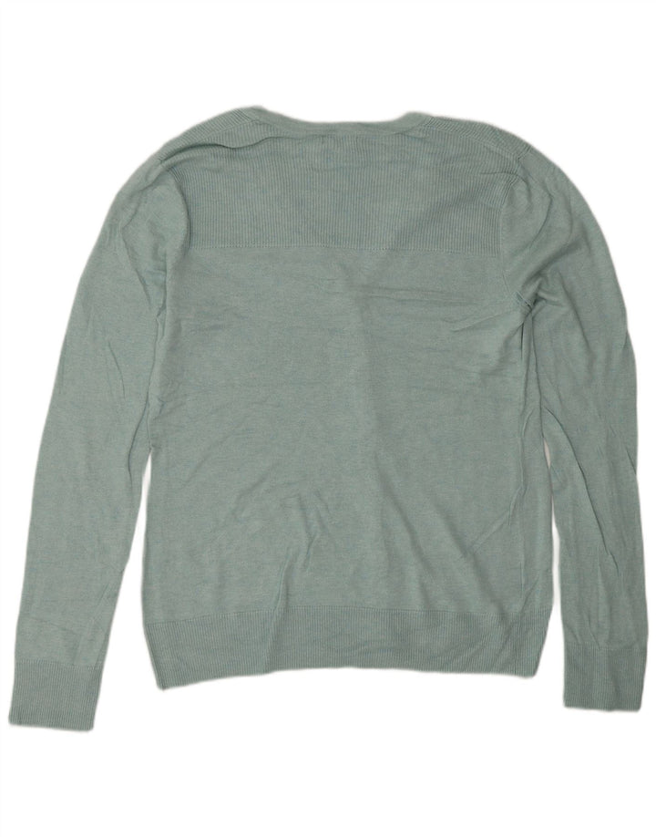 EDDIE BAUER Womens Cardigan Sweater UK 14 Medium Green Cotton Vintage Eddie Bauer and Second-Hand Eddie Bauer from Messina Hembry 