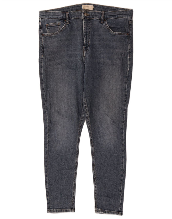 Topshop Damen Jamie Skinny Jeans W34 L25 Blau Polyester