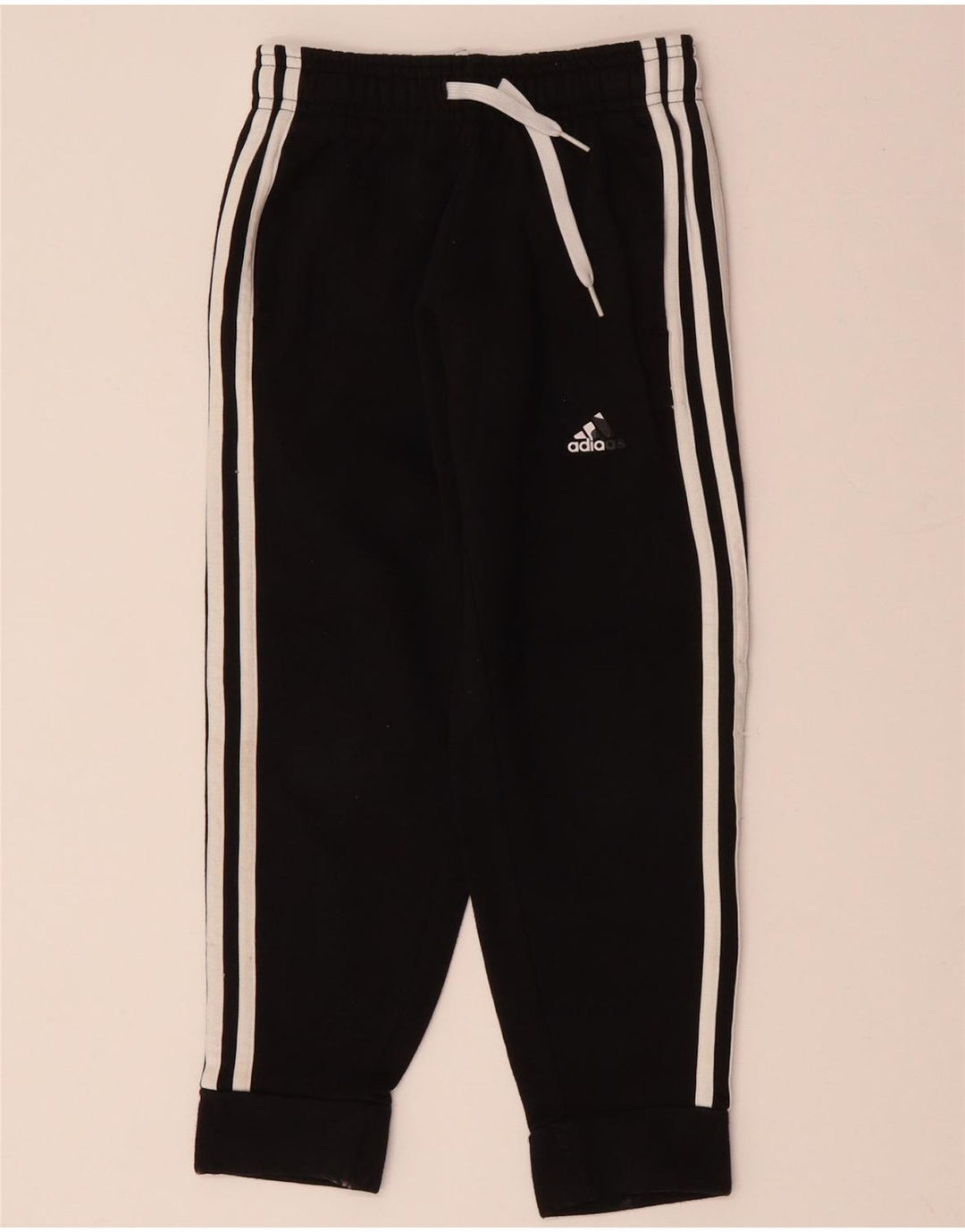 ADIDAS Jungen-Trainingshose, Jogginghose, 7–8 Jahre, schwarze Baumwolle