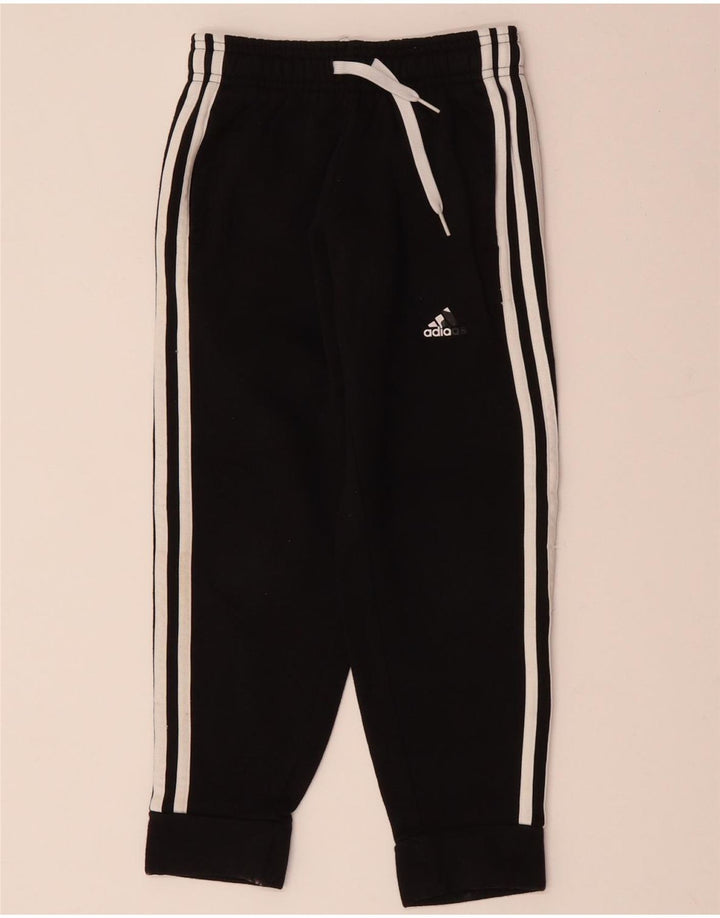 ADIDAS Jungen-Trainingshose, Jogginghose, 7–8 Jahre, schwarze Baumwolle