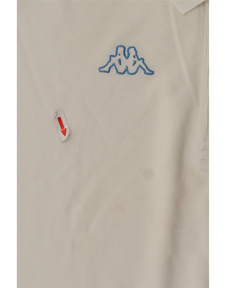 Kappa Herren-Poloshirt, groß, weiße Baumwolle